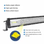Извита LED светлинна греда – три реда LED, 22 инча, 270W - Image 3