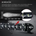 LED Slim 6D светлинна лента – уникална оптична леща, 7 инча, Off-Road, 18W - Image 5