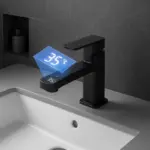 Модерен санитарен смесител с LED дисплей за температура, монтаж на един отвор - Image 2