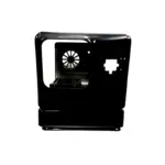 Черен метален корпус, подходящ за квадратни дизелови печки  Smart Heater.