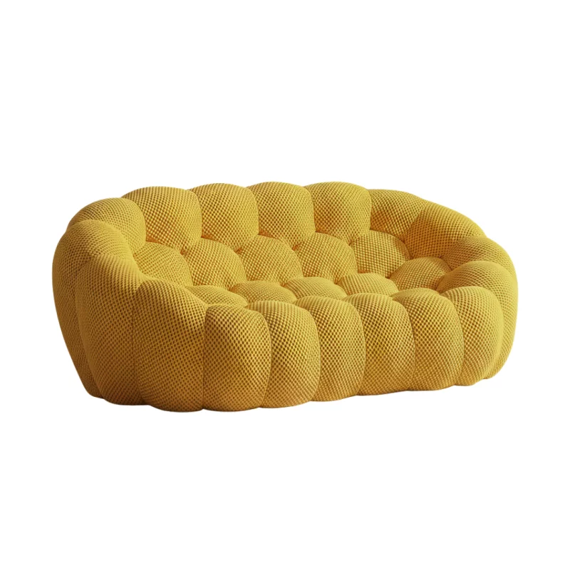canapea-2-locuri-cu-compresie-material-textil-galbena-9953__w800_h800_c Диван Bubble Comfort – 2 места, висококачествена пяна, компресиран, без необходимост от монтаж - Image 1