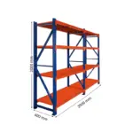 Професионален рафт за съхранение L3900x400xH2000, 1600 kg