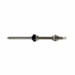 Винт за фиксиране от неръждаема стомана M10 x 160 mm с шестостенна глава SW7, снабден с 3 неръждаеми гайки.
