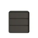 Скрин от MDF и PU кожа – 3 чекмеджета, 55x40x61 см - Тъмносив