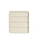 Скрин от MDF и PU кожа – 4 чекмеджета, 55x40x81 см - Бял