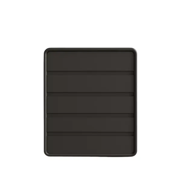 Скрин от MDF и PU кожа – 5 чекмеджета, 55x40x101 см - Тъмносив