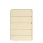Скрин от MDF и PU кожа – 5 чекмеджета, 55x40x101 см - Бял