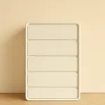 Скрин от MDF и PU кожа – 5 чекмеджета, 55x40x101 см - Бял - Image 2