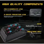 Фар F.TIP 15-OFF ROAD: 7"/45W / 5X7 (инча)/12V-24V/30.000LM/ IP 68 Водоустойчив - Image 6