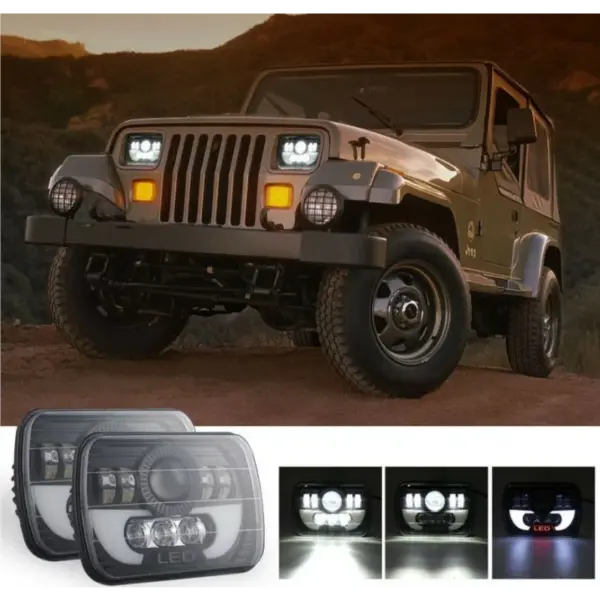Фар F.TIP 16-OFF ROAD: 7"/90W / 5X7 (инча)/12V-24V/30.000LM/ IP 68 Водоустойчив
