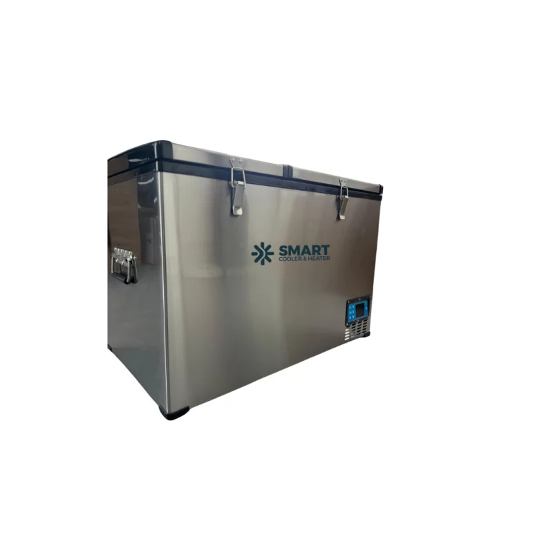 frigider-auto-cu-compresor-smart-cooler-capacitate-125l-cu-bluetooth-si-zona-dubla-de-racire-taxa-verde-inclusa-4095__w800_h800_c Автохладилник с компресор Smart Cooler, капацитет 125L, с Bluetooth и двустранна зона за охлаждане, включена еко такса. - Image 1