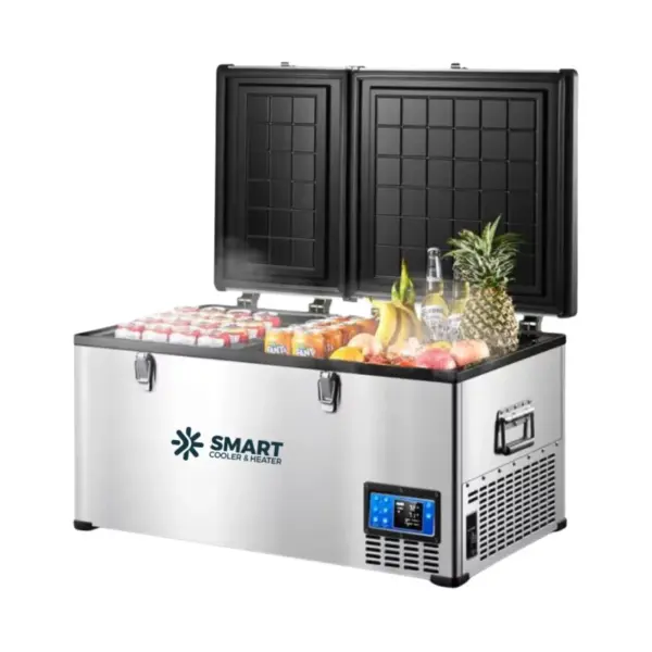 Автомобилен хладилник с компресор SMART COOLER, вместимост 80L, с Bluetooth и двойна зона за охлаждане, включена Еко такса