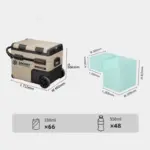 Хладилник за кола с интелигентен охлаждащ компресор, с bluetooth, колела и двойна зона за охлаждане, капацитет 45L, включен зелен данък - Image 2