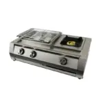 Скара - KDM02+1, 2 горелки + 1 зона за готвене, газ, размери 700 X 400 X 220 mm, неръждаема стомана