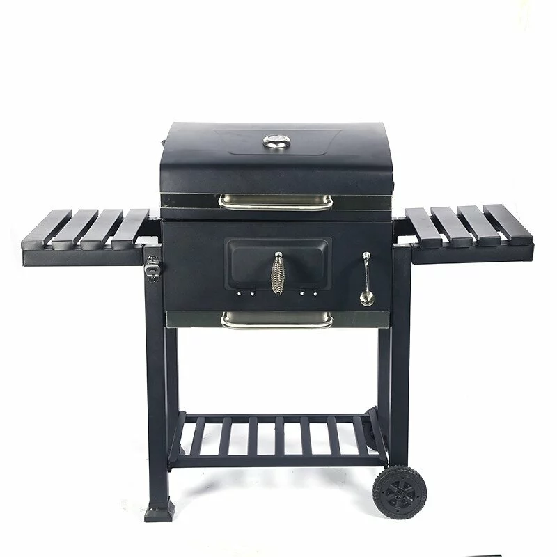 gratar-ttc18-carbune-bbq-smoker-2-in1-grill-si-afumatoare-termometru-dimensiuni-totale-112-x985-cm-negru-3818__w800_h800_c Скара - DS-35, дървени въглища, барбекю пушилка 2 в 1, грил и пушилка, термометър, общи размери 135 X46X106, черен - Image 1