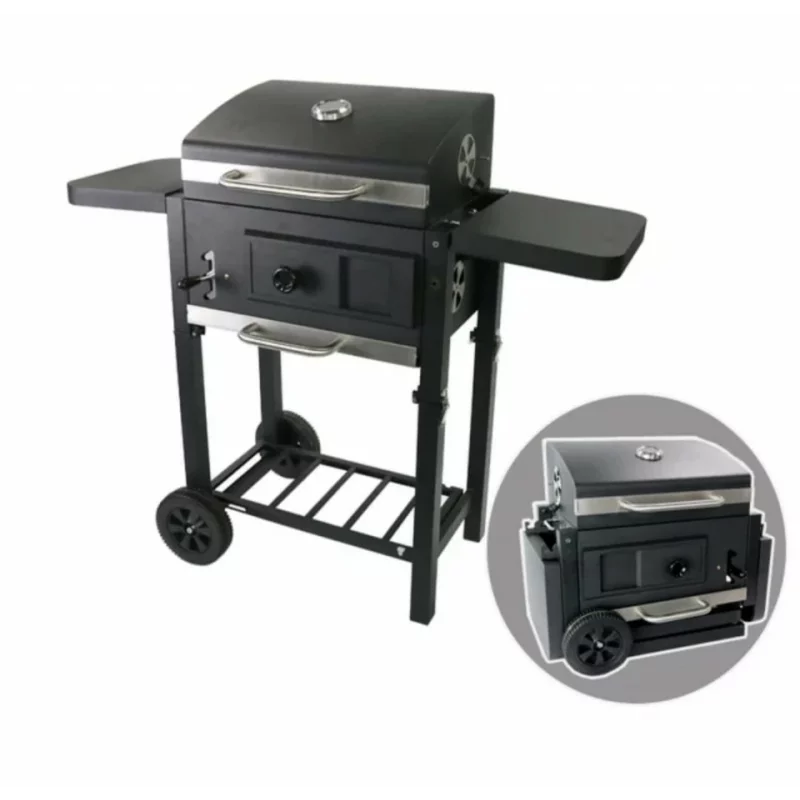 gratar-ttc18-carbune-bbq-smoker-2-in1-grill-si-afumatoare-termometru-dimensiuni-totale-112-x985-cm-negru-8873__w800_h800_c Скара - TTC18, дървени въглища, барбекю пушилка 2 в 1, грил и пушилка, термометър, общи размери 112 X98.5 см, черен - Image 1