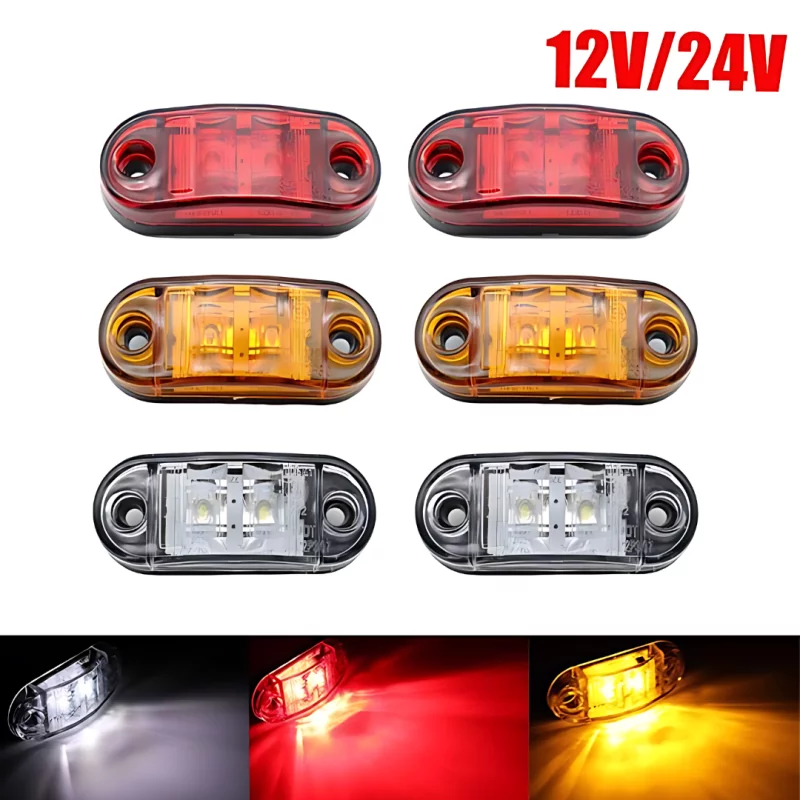 Червени маркиращи светлини P.TIP57ROSU-OFF ROAD: 12V-24V / IP67 Водоустойчиви - Image 4