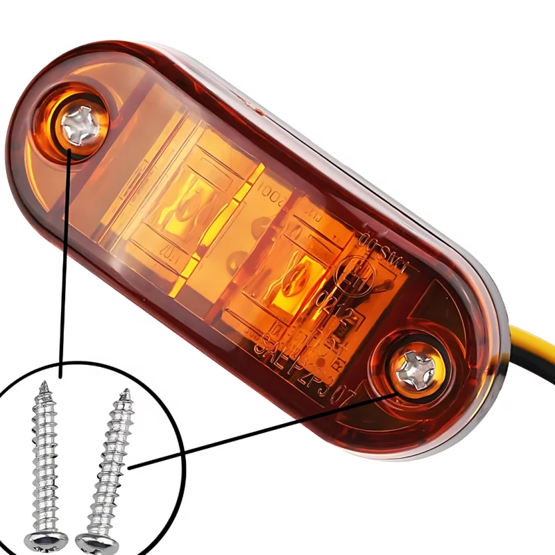Червени маркиращи светлини P.TIP57ROSU-OFF ROAD: 12V-24V / IP67 Водоустойчиви - Image 7