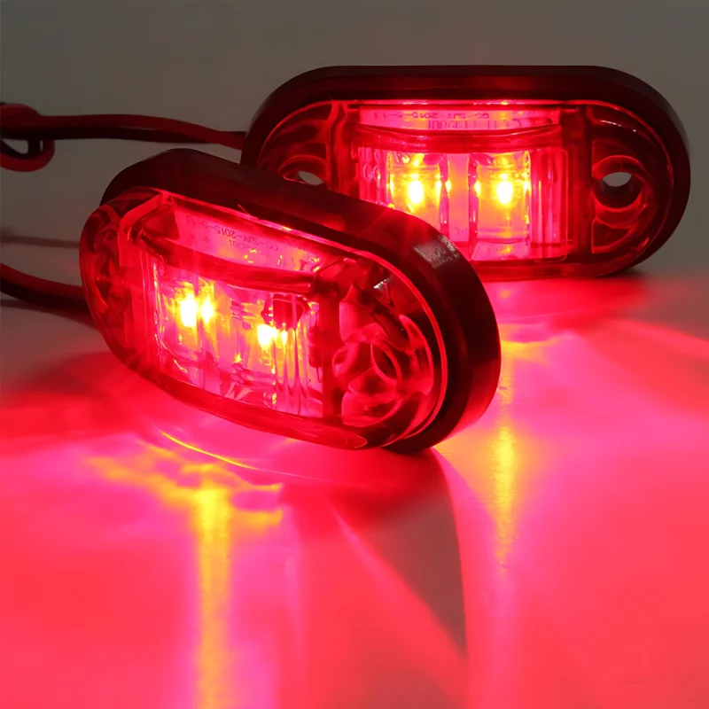 Червени маркиращи светлини P.TIP57ROSU-OFF ROAD: 12V-24V / IP67 Водоустойчиви - Image 6