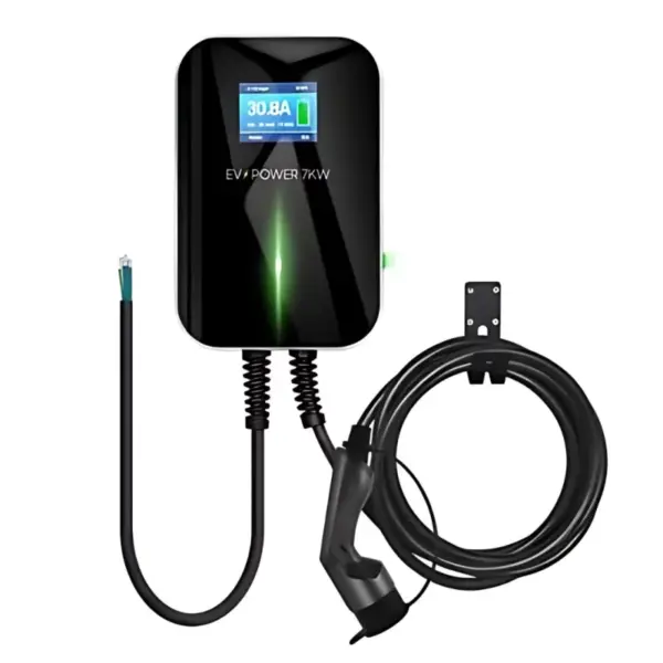 Монофазна зарядна станция, кабел 5m, LCD, защита RCD тип A, DC филтър 6mA
