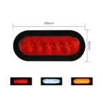 Жълти габаритни светлини P.TIP53 YELLOW-OFF ROAD: 6"/ 12V-24V/ IP 67 Водоустойчив - Image 6