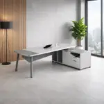 Платиния бюро с страничен шкаф - размери 20001400750 мм - Image 3
