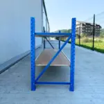 Индустриална работна маса с шперплат L2000 x D600 x H1000 - 200 кг/ниво СИНЬО & БЯЛО - Image 4