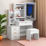 SET CRYSTAL – Тоалетка за грим с огледало и LED осветление - Image 2