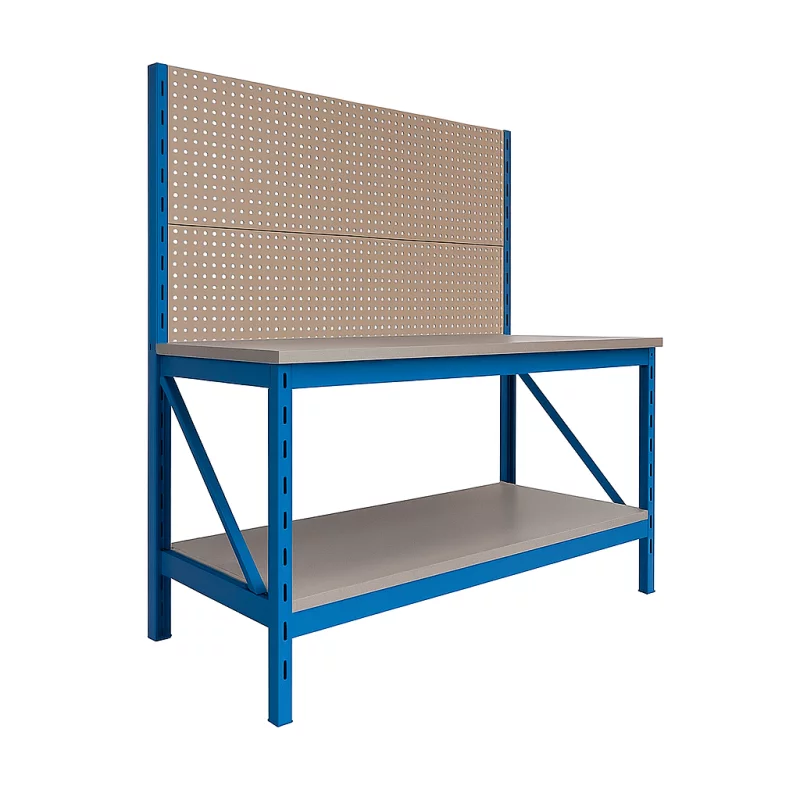 masa-industriala-cu-placaj-perforat-1000x600x10001500-mm-sarcina-1000-kgnivel-gray-blue-5769__w800_h800_c Работна маса с панел от шперплат, 1000x600x1000/1500 мм, товароносимост 1000 кг/ниво, СИВО & СИНЬО - Image 1