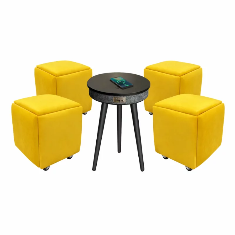 masa-inteligenta-cu-bluetooth-50-sistem-audio-20w-si-incarcare-wireless-neagra-design-modern-cu-mdf-si-lemn-de-stejar-si-taburet-multifunctional-5-in-1-din-catifea-culoare-galben-4742__w800_h800_c Интелигентна маса с Bluetooth 5.0, 20W аудио система и безжично зареждане – Черна, модерен дизайн от MDF и дъбово дърво Многофункционален табурет 5 в 1 от кадифе – жълт цвят - Image 1