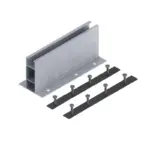 Мини шина 340 мм, височина 100 мм, с 2 EPDM ленти и 4 самонарезни винта M10-6,3×38