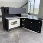 Интелигентно нощно шкафче с безжично зареждане 15W, LED осветление с 3 цвята, вграден сейф и нощна лампа със сензор - Image 7