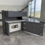 Интелигентно нощно шкафче с безжично зареждане 15W, LED осветление с 3 цвята, вграден сейф и нощна лампа със сензор – антрацит сив цвят - Image 7