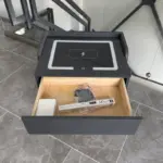 Интелигентно нощно шкафче с безжично зареждане 15W, LED осветление с 3 цвята, вграден сейф и нощна лампа със сензор – антрацит сив цвят - Image 8