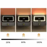 Интелигентно нощно шкафче с безжично зареждане, LED осветление, 1 чекмедже за съхранение – оранжево, модерен дизайн от стъкло и дърво - Image 3