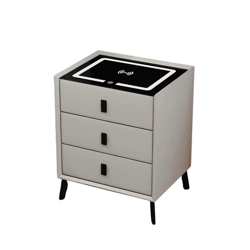 noptiera-inteligenta-cu-incarcare-wireless-iluminare-led-si-3-sertare-culoare-alba-design-modern-din-sticla-si-lemn-2845__w800_h800_c Интелигентно нощно шкафче с безжично зареждане, LED осветление и 3 чекмеджета – бял цвят, модерен дизайн от стъкло и дърво. - Image 1