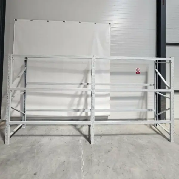 Професионален бял стелаж за съхранение на гумиL3900x600xH2000, 1200 кг.