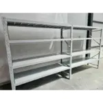 Бял професионален рафт за съхранение  L3900x600xH2000, 1600 кг. - Image 4