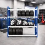 Професионален стелаж за съхранение на гуми H2500xL2000xL600, 800 кг – РАЗПЕЧАТАН ПРОДУКТ! - Image 4