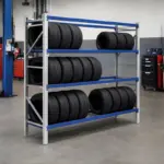 Професионален стелаж за съхранение на гуми H2500×L2000×L600, 800 кг – ПРЕОПАКОВАН ПРОДУКТ! - Image 4