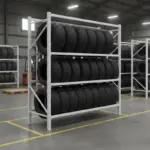 Професионален стелаж за съхранение на гуми H2500xL2000xL600, 800 кг – ПРЕОПАКОВАН ПРОДУКТ! - Image 4