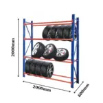 Професионален стелаж за съхранение на гуми L2000x600xH2000, 1200 кг - Image 2