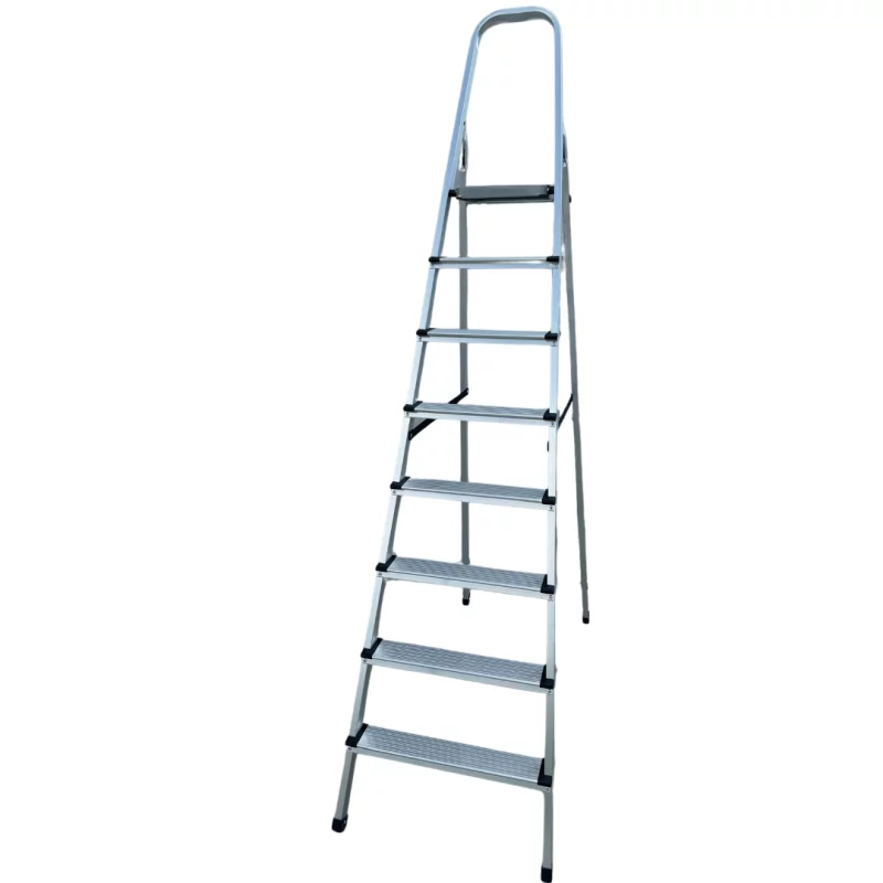 scara-profesionala-pliabila-din-aluminiu-8-trepte-structura-metalica-rezistenta-1617__w800_h800_c Професионална сгъваема алуминиева стълба – 8 стъпала – Здрава метална конструкция - Image 1