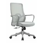 Ергономичен офис стол OptiSit, регулируем, сив цвят, размери 575*580*1000-1110 мм - Image 2