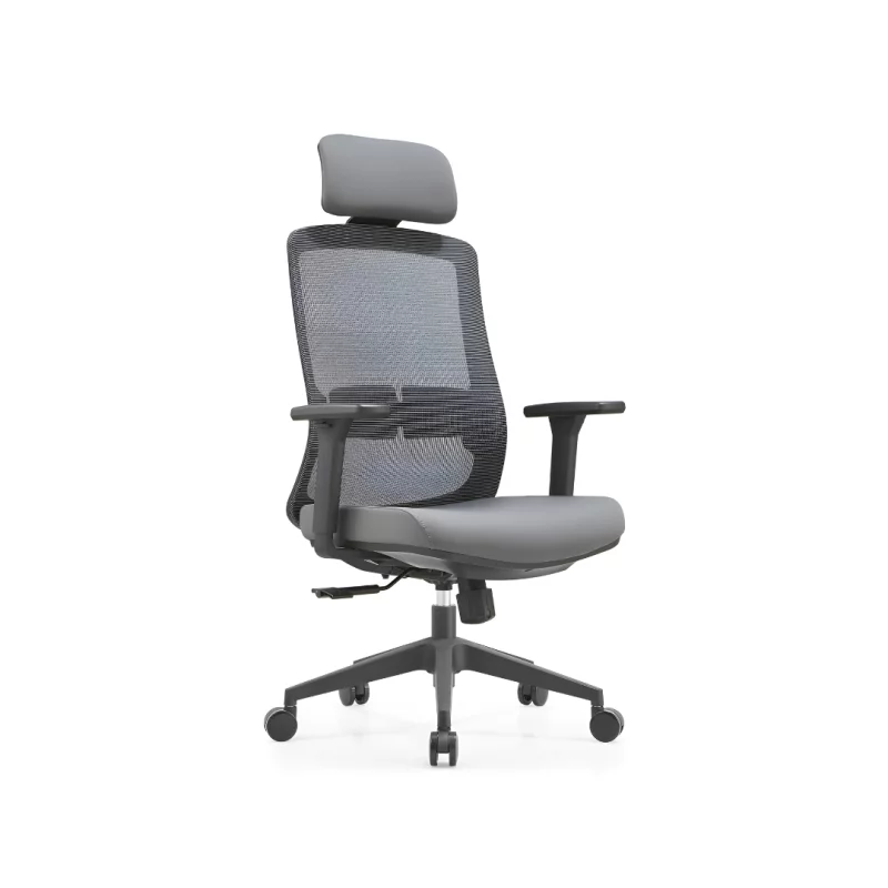 scaun-ergonomic-cu-suport-lombar-si-tetiera-reglabila-158__w800_h800_c Ергономичен офис стол ErgoAir с лумбална опора и регулируема облегалка за глава – размери 1180–1290×635×515 мм - Image 1