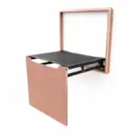 Сгъваем стенен стол за обуване – алуминиева и стоманена сплав, нюанс soft pink