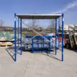 Подвижно скеле – синьо – от стомана, H1700 × L1800 × W1219 мм, с 2 комплекта диагонали и една платформа - Image 2