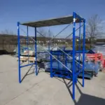 Подвижно скеле – синьо – от стомана, H1700 × L1800 × W1219 мм, с 2 комплекта диагонали и една платформа - Image 3