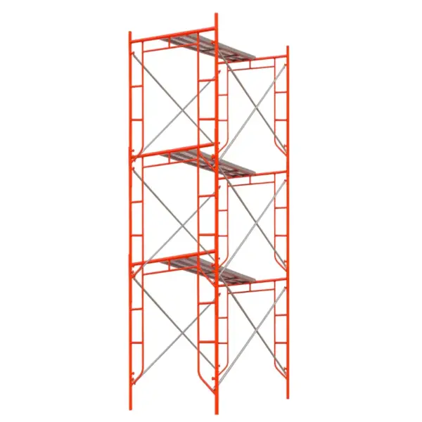 Подвижно стоманено скеле H6000L1800W900 mm с 6 комплекта диагонали и 3 платформи