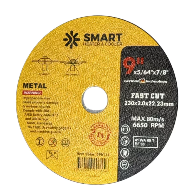 set-5-buc-disc-taiere-inox-si-metal-t41-230mm-x-20mm-x-2223mm-disc-plat-2218__w800_h800_c КОМПЛЕКТ 5 БР. – Диск за рязане на неръждаема стомана и метал T41, 230 мм x 2.0 мм x 22.23 мм – плосък диск - Image 1